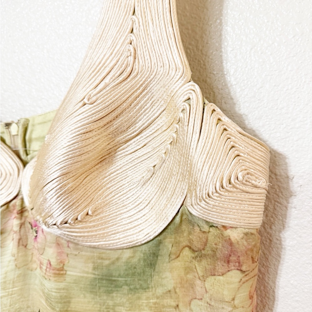 Anthropologie Geisha Designs Floral Maxi Slip Dress in Light Yellow size large - Picture 10 of 14